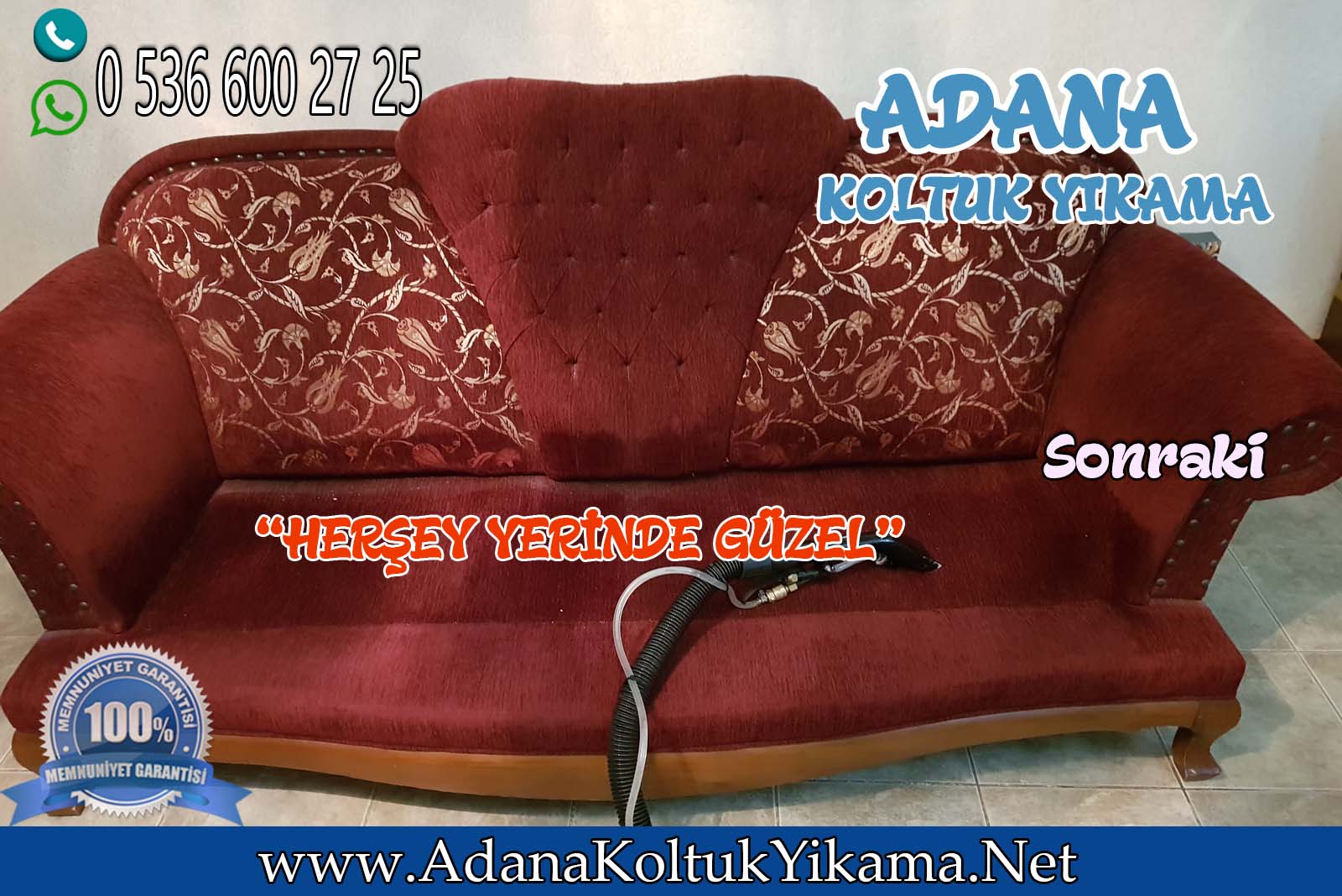 Adana Koltuk Yıkama Güzelyalı Mahallesinde !