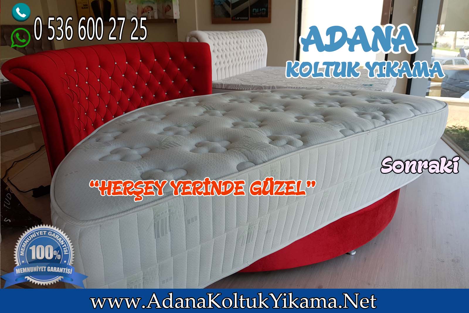 Adana Koltuk Yıkama İle Laressa  Yatak ShowRoom Temizliği