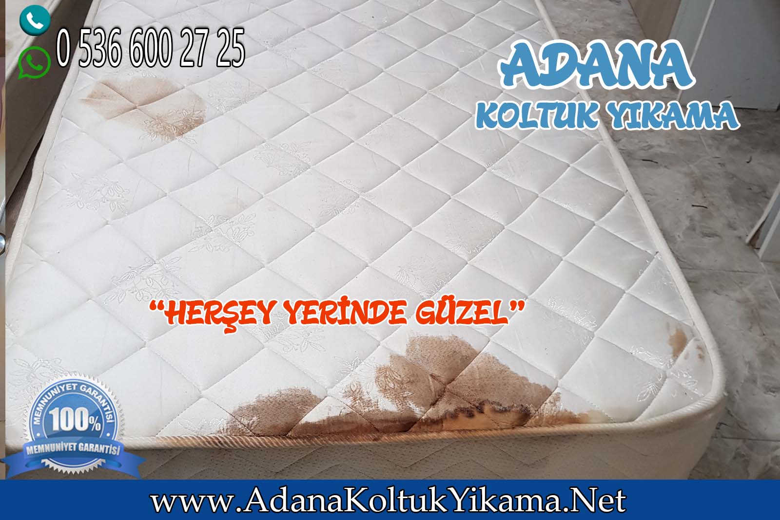 Adana Koltuk Yıkama + Anka Kız Yurdu + Yatak Yıkama